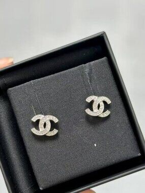 Chanel Gold CC Logo Earrings